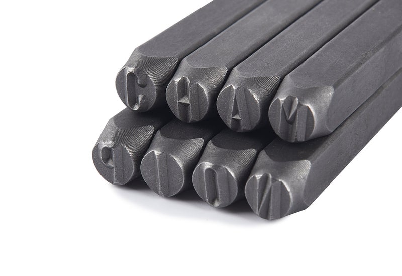 HimaPro Letter and Number Stamp Set 36pcs 40Cr Alloy Steel Metal Stamp Number & Letter Punch Set in a Wooden case (8mm 5/16 Inch) - Image 2